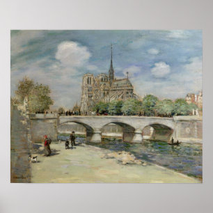 Notre Dame de Paris, c.1900 Poster