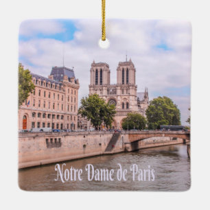 Notre Dame de Paris France Catholic cathedral Ceramic Ornament