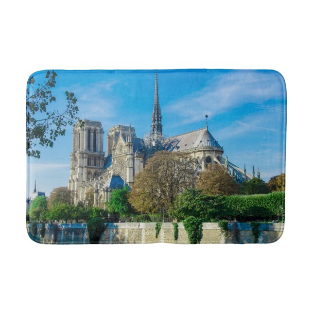 Notre Dame de Paris in France Bath Mat (Front)