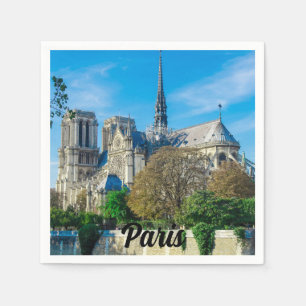 Notre Dame de Paris in France Napkin