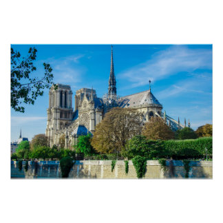Notre Dame de Paris in France Poster