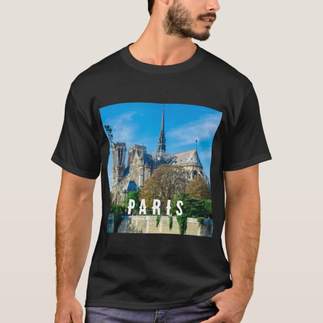 Notre Dame de Paris in France T-Shirt (Front)