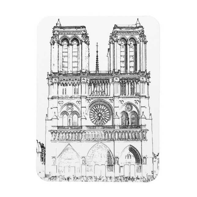 Notre Dame de Paris Magnet (Vertical)