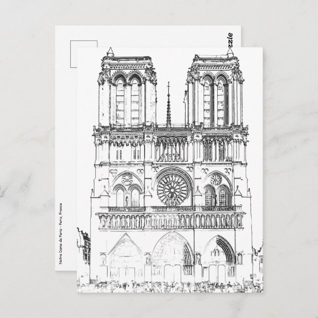 Notre Dame de Paris - Paris, France Postcard (Front/Back)