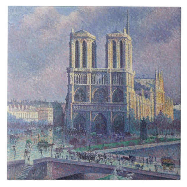 Notre-Dame de Paris (Parisian Cathedral, France) Tile (Front)