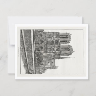 Notre Dame de Paris Postcard + Envelope