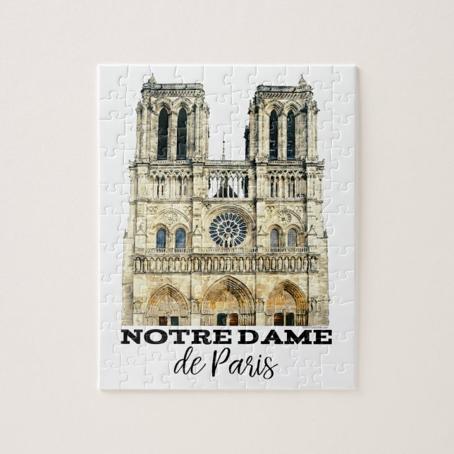 Notre-Dame de Paris Souvenir France Cathedral Jigsaw Puzzle (Vertical)