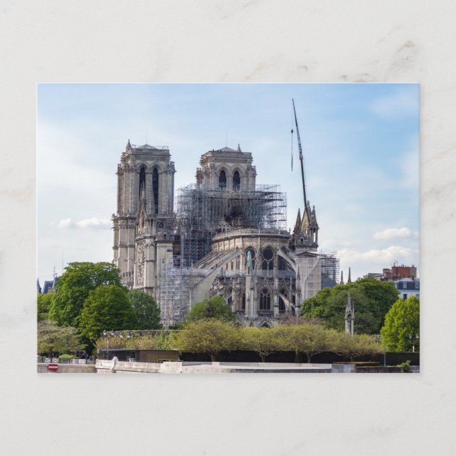 Notre Dame de Paris, the day after 2019 fire Postcard (Front)