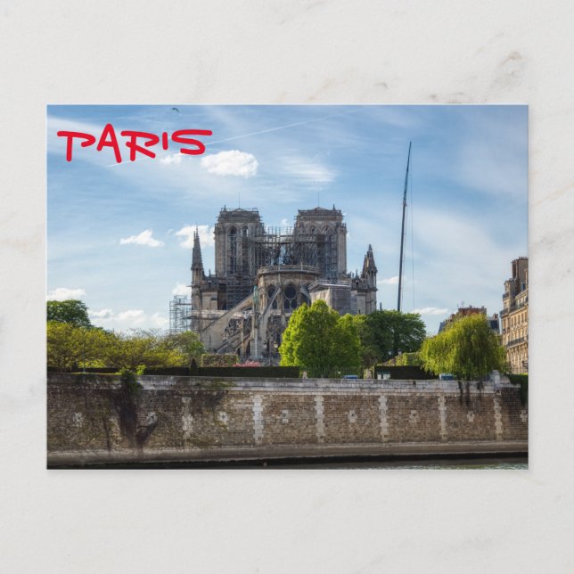 Notre Dame de Paris, the day after 2019 fire Postcard (Front)