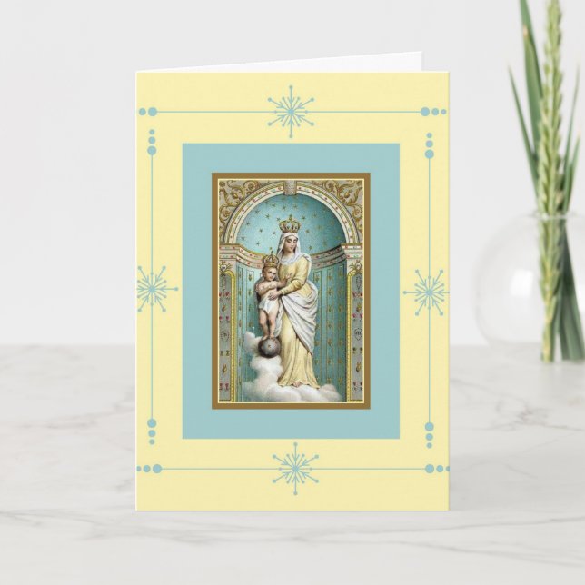 Notre Dame des Victoire Jesus Birthday Blessings Card (Front)