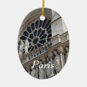 Notre Dame detail Ceramic Tree Decoration