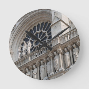 Notre Dame detail Round Clock