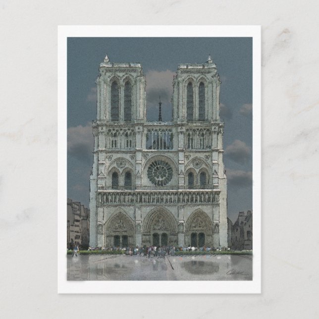 Notre Dame Facade post card (Front)