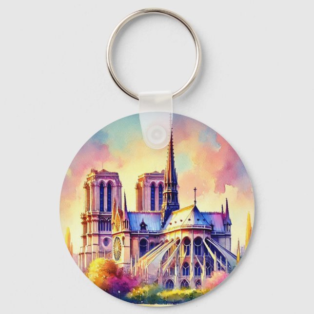Notre-Dame fire Key Ring (Front)