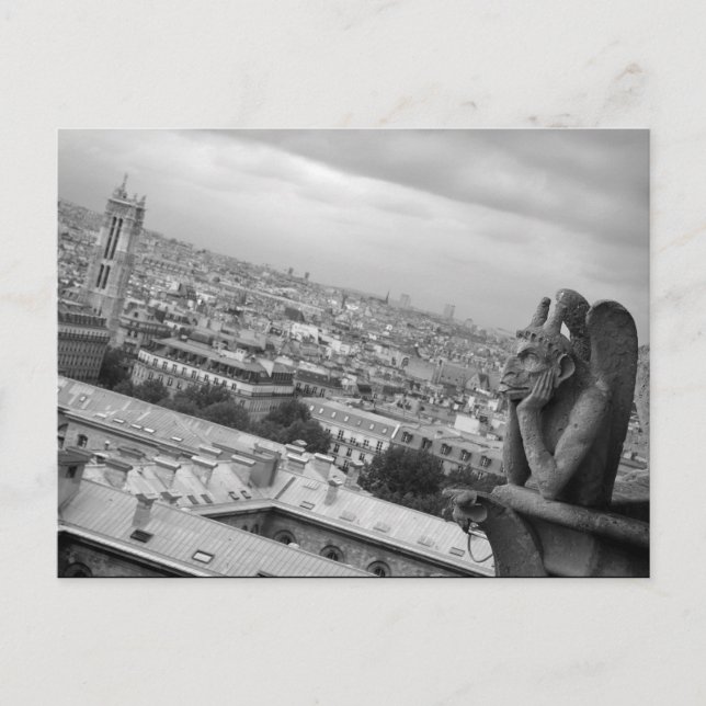 Notre Dame Gargoyle Postcard (Front)