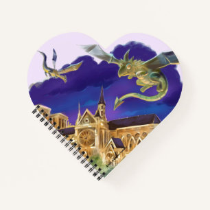 Notre Dame Heart Shaped Notebook 