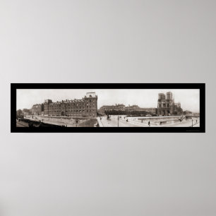 Notre Dame in Paris Photo 1909 Poster