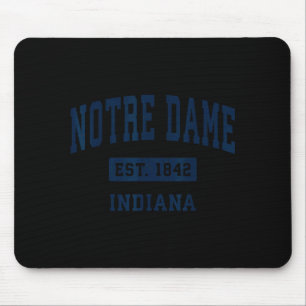 Notre Dame Indiana In Vintage Navy 90s Style Srts Mouse Pad