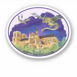 Notre Dame Oval Vinyl Sticker (Various Sizes)