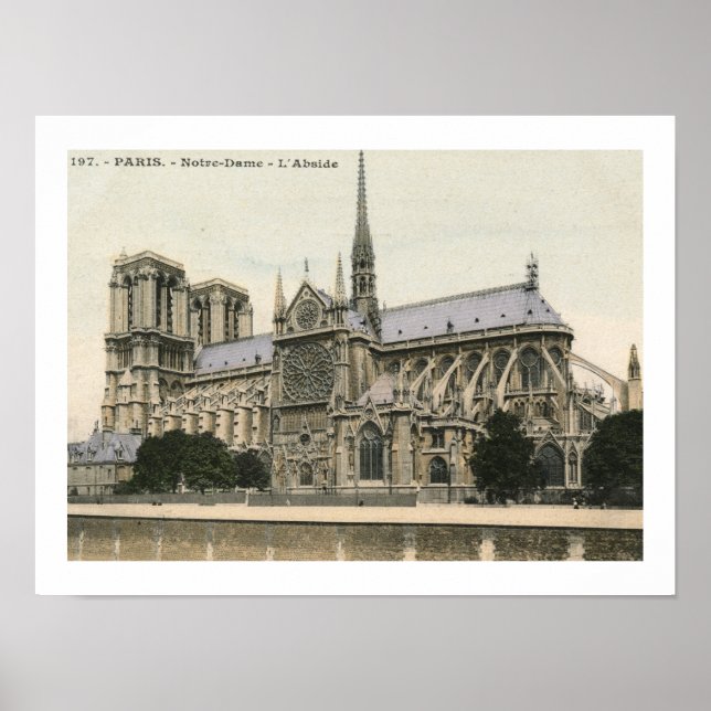 Notre Dame, Paris Vintage Poster (Front)