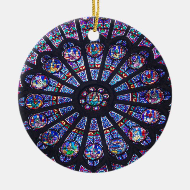 Notre Dame Rose Window Ornament (Front)