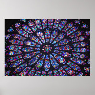 Notre Dame Rose Window Poster