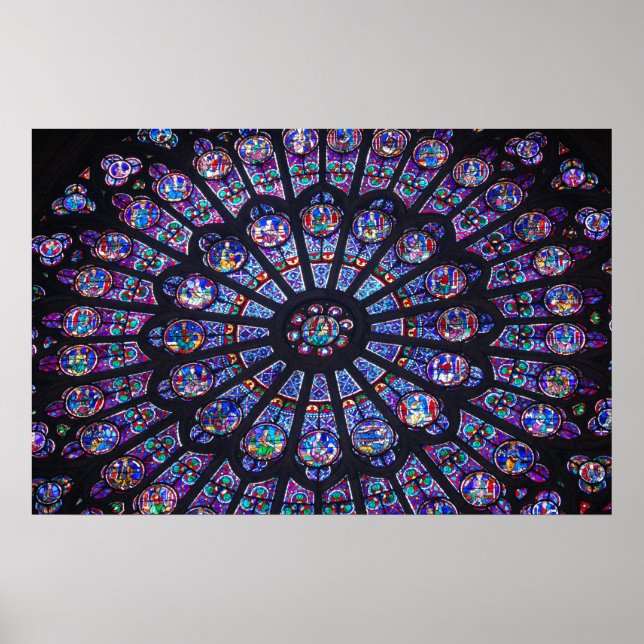 Notre Dame Rose Window Poster (Front)