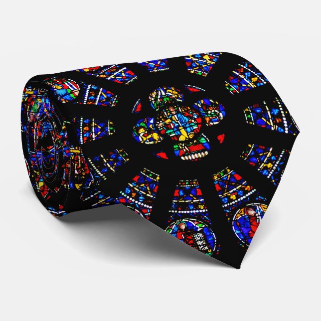 Notre Dame South Rose Window Tie (Rolled)