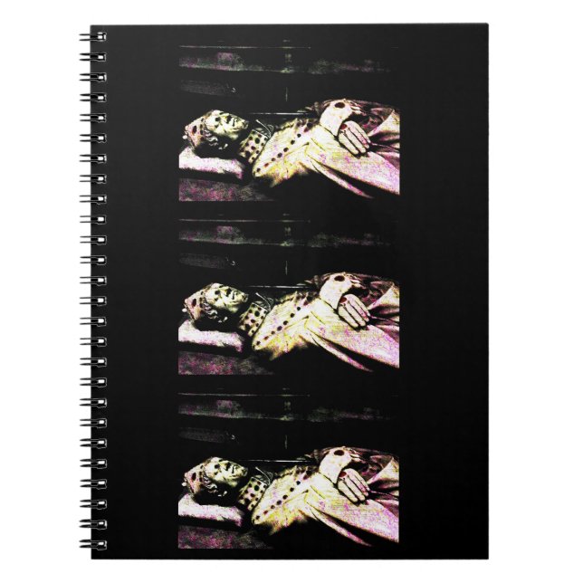 Notre Dame Statue Grunge Spiral Notebook (Front)