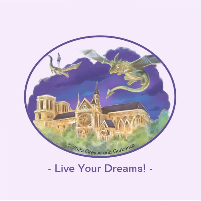 Notre Dame Vinyl Sticker - Dreams (Various Sizes) (Front)
