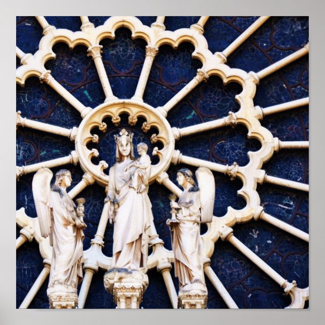 Notre Dame's Rose Window Poster (Front)