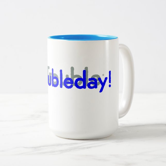 notroubleday! Two-Tone coffee mug (Front Right)