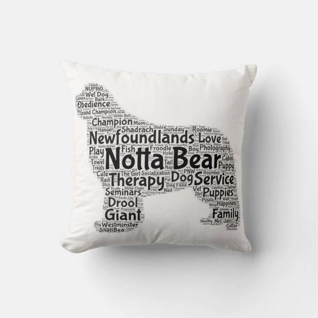 Notta Bear Newfoundlands 2 shade Kennel Pillow (Front)