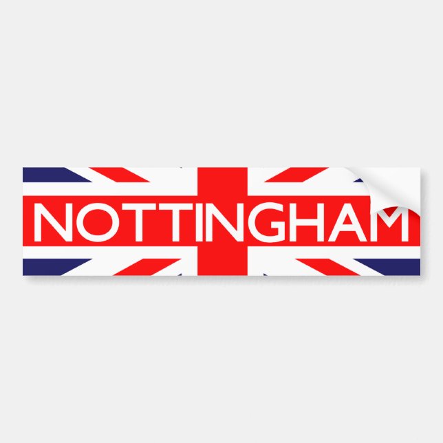 Nottingham : British Flag Bumper Sticker (Front)
