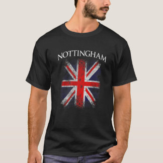 Nottingham Vintage Retro British Flag Funny T-Shirt