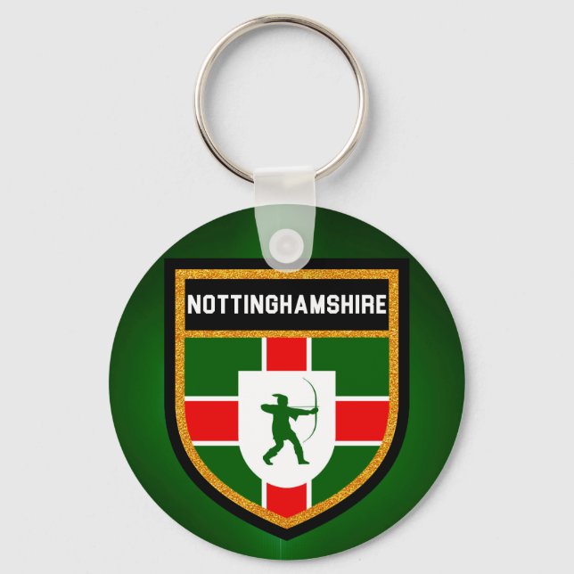 Nottinghamshire Flag Key Ring (Front)