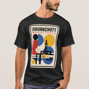 Nouakchott Mauritania Retro Abstract Travel Design T-Shirt