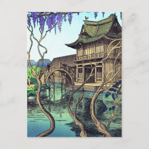 Nouet Noel Kameido shin hanga japanese scenery Holiday Postcard