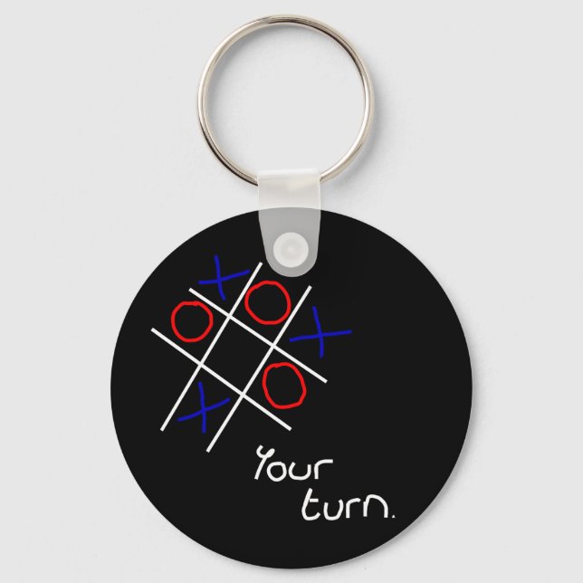 Noughts & Crosses (Tic-tac-toe) Key Ring (Front)