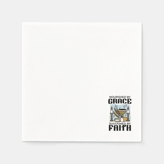 Nourished by Grace, Sustained by Faith Design Napkin (Front)
