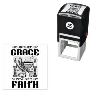 Nourished by Grace, Sustained by Faith Design Self-inking Stamp