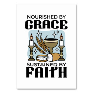 Nourished by Grace, Sustained by Faith Design Table Number
