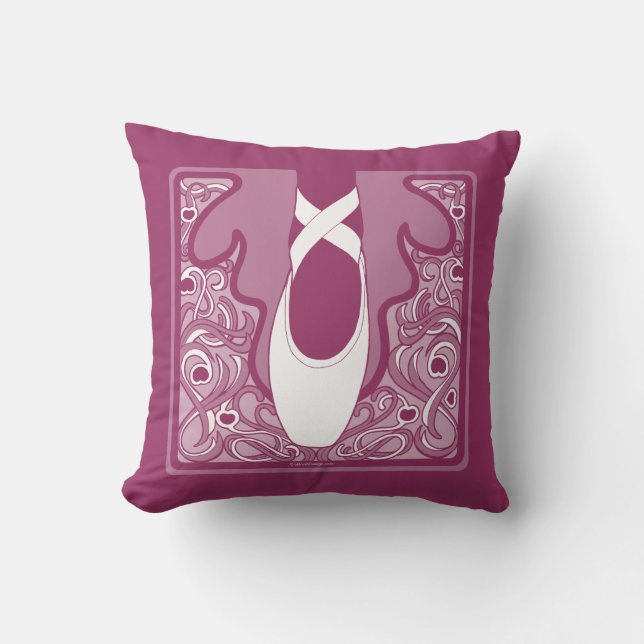 Nouveau Ballet Throw Pillow (Front)
