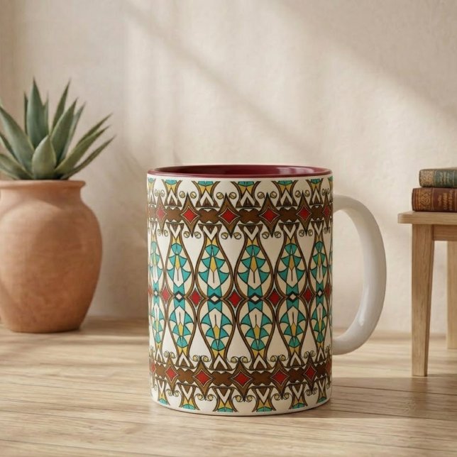 Nouveau Desert Flower Two-Tone Coffee Mug (Creator Uploaded)