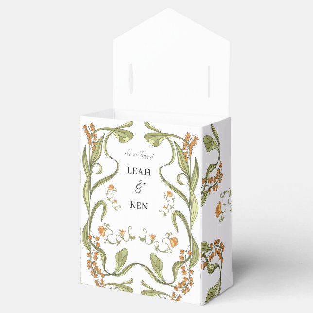 Nouveau Floral Wedding Favour Box (Opened)