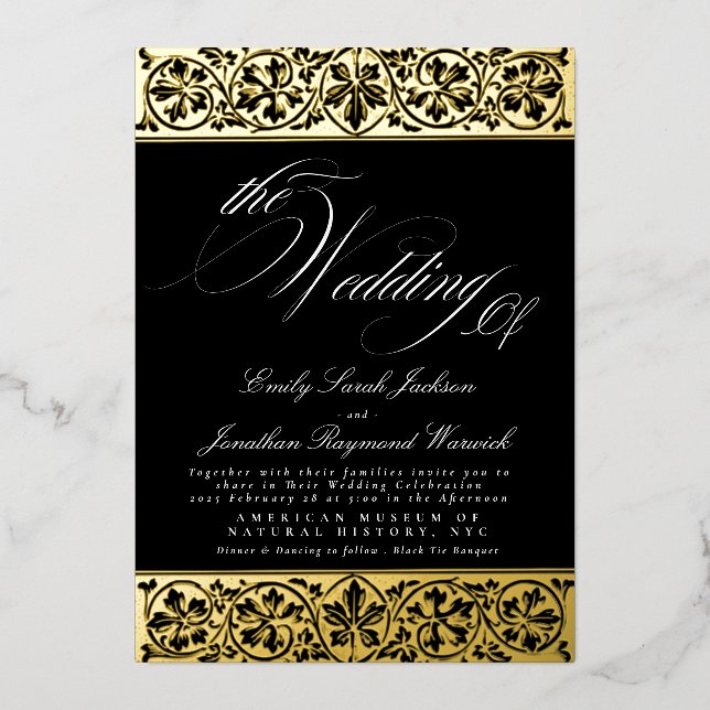 Nouveau Formal Calligraphy Elegant Classic Black (Front)