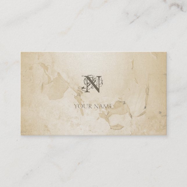 Nouveau Grunge Golden Business Card (Front)