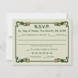 Nouveau Lilies (Invitation Reply Card) RSVP Card