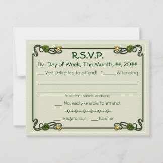 Nouveau Lilies (Invitation Reply Card) RSVP Card