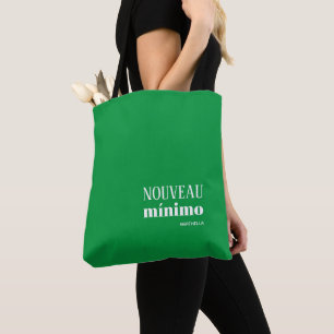 NOUVEAU MINIMO Modern Personalised Kelly Green  Tote Bag